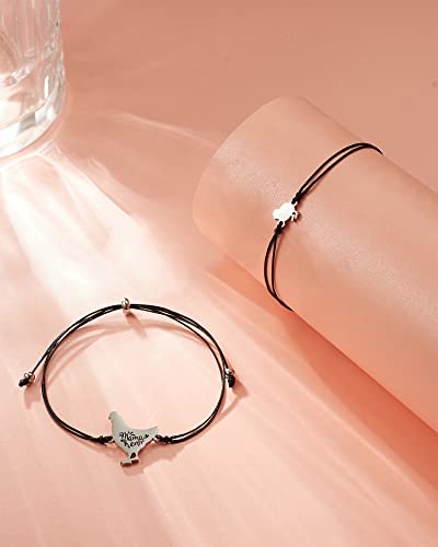 Seensea Mama Hen Necklace Mother's Day Gift Necklace Baby Chicks And Mother Hen Necklace Set For 2, 3, 4 Mother And Daughters Chicken Non-Traditional Jewelry Farm Jewelry Country Life Chicks & Hen Charm Necklace (Bracelet Set For 2 - Mama Hen And 1 Baby Chick) #TOP2