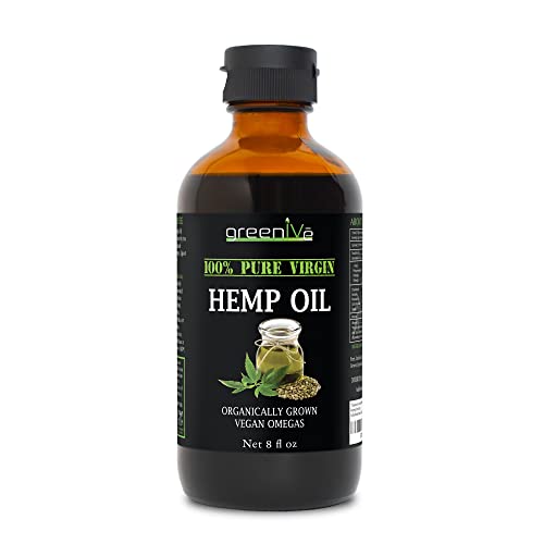 Greenive - Hemp Oil - Vegan Omegas - Cold Pressed - Exclusively On Amazon (8Oz) #TOP1