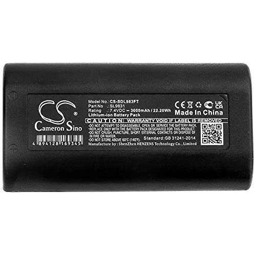 DRAWBELL Battery for SeaLife Sea Dragon 1200,Sea Dragon 1500,Sea Dragon 2000,Sea Dragon 2100SF,Sea Dragon 2500,Sea Dragon 3000,Sea Dragon Fluoro-Dual Beam,SL983,SL984 Part NO SL9831 (3000mAh/7.4V)