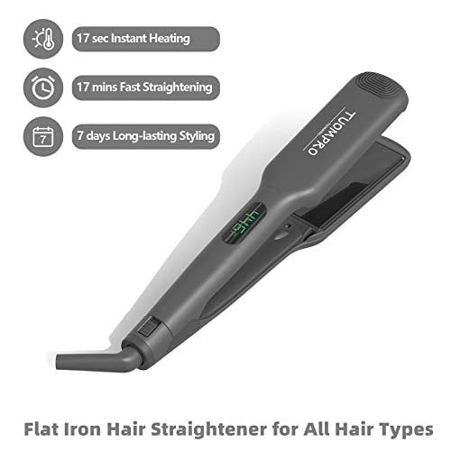 Flat Iron Hair Straightener For All Hair Types, 1.57In Wide Flat Iron With Floating Plates, Titanium Flat Iron With Dual Voltage And Auto Shut-Off, Ceramic Flat Iron Iron For Hair Fast Straightening #TOP1