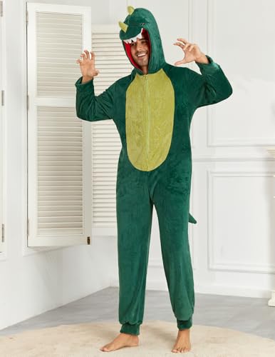 Image of Veseacky Family Christmas Pajamas Matching Sets Adult Onesie Zipper Hooded Footed One-Piece Pjs Jumpsuits