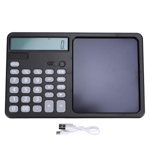 Calculadora parlante recargable de 12 dígitos con bloc para evitar errores de cálculo 6