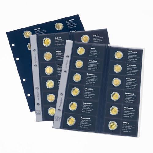 Supplément 2025 Leuchtturm : protégez vos pièces de monnaie Classic-Optima 2€