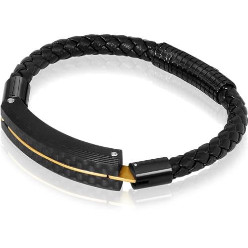 Bracciale Uomo Gioielli Travis Kane Carbon Offerta Trendy cod. TK-B304BG