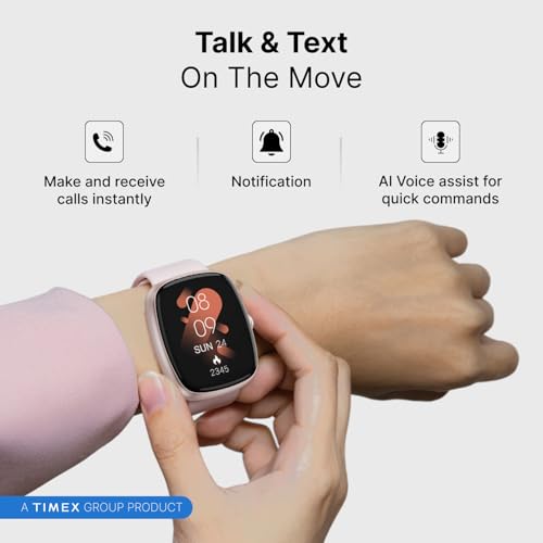 Image of TIMEX iConnect Calling Ace+ 1.83 inch(4.6 cm) 3D UI Display with Functional Crown and BT Calling Smartwatch for Unisex - TWIXW1501T