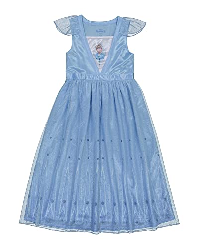 Disney Girlsâ Little âFrozenâ Fantasy Nightgown, Elsa Blue, Medium