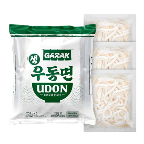 GARAK 3-Minute Sanuki Udon Noodles (3-Pack) | Thick & Chewy Japanese-Style Noodles for Quick