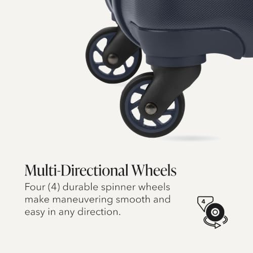 Image of SwissGear 7366 Signature Hardside Expandable Luggage with Spinner Wheels, TSA Lock, Cup-Holder, Navy, 2-Piece Set (19 /27)