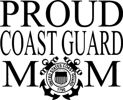 Image of Smart-Coast Guard Mom Logo Waterproof Sticker Decal Car Laptop Wall Window Bumper Sticker | 6 inch | SD-798 | 2 Pack