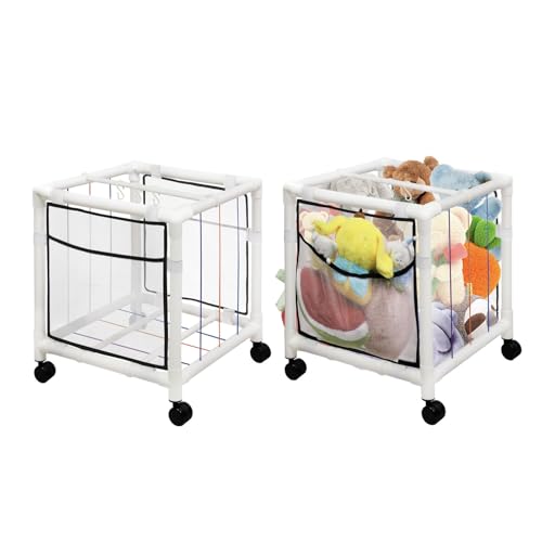 Stuffed Animal Storage Zoo Stuffed Animal Holder Space Save Vertical Stuffed Animals Storage with Elastic Rope, Stuffed Animal Storage for Playrooms and Corners (Standard Style