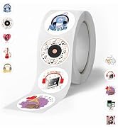 Musical Instrument Stickers| 500 Pcs Cute Vinyl Decal, Waterproof Stickers Round Seal Label Stick...