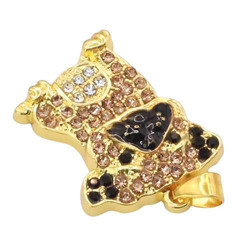 Collier carlin strass Coy B242 d'exception, fini doré et chaîne plaquée argent - 5