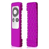 Fintie Protective Case for Apple TV 2 3 Remote Controller - Casebot [Honey Comb Series] Light Weight [Anti Slip] Shock Proof Silicone Sleeve Cover, Purple