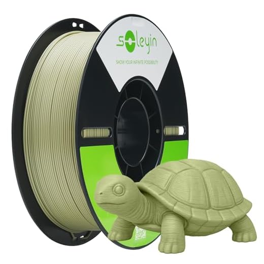 SOLEYIN 3D Printer Filament 1.75mm Ultra PLA Filament High Speed 30-300mm/s Accuracy +/- 0.02mm, 1kg Spool (2.2lbs), Fit Most FDM 3D Printer, Soleyin by Creality Filament, PLA Greenery