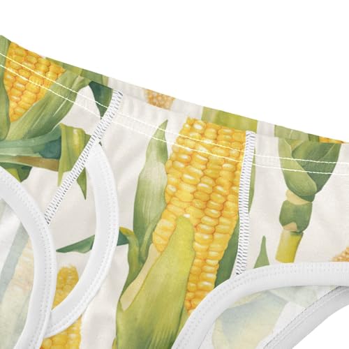 KLL Corn Cobs Beautiful Exotic Watercolor Little Boys Cotton Nighttime Underwear Cute Undies4