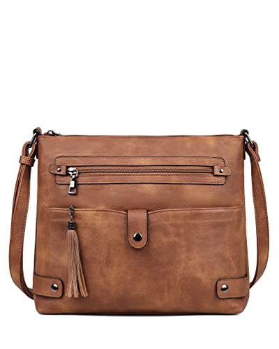 FADEON Crossbody Bags Purses for Women & Sling Bags Brown Collection2
