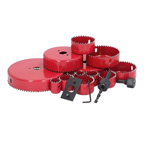 Woodworking Hole Opening Tool Kit with 1 Drill Bit 1 Gasket 1 Hex Wrench 13 Hole Saw Opener Cutter