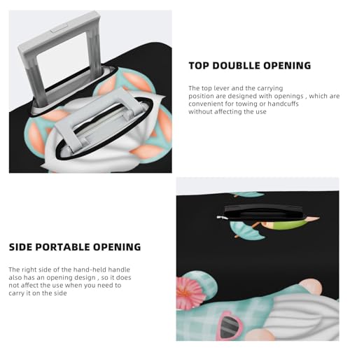 Summer Gnome Luggage Cover Washable Elasticated Luggage Covers for Suitcase tsa Approved Stylish Dust and Scratch Resistant Luggage Case Protector for Kids and Adults4