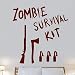 Adesivo da parete Vinile Rimovibile Adesivo da parete Kit di sopravvivenza zombie Gioco Film Cool Wall Art Sticker Decal Decorazione della stanza di casa Arte decorativa 58X60Cm