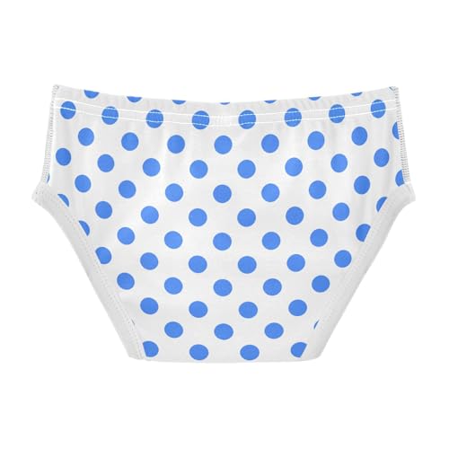 Polka Dot White Dark Blue Little Boys Cotton Briefs Soft Breathable Comfortable Tag-Free Underwear2