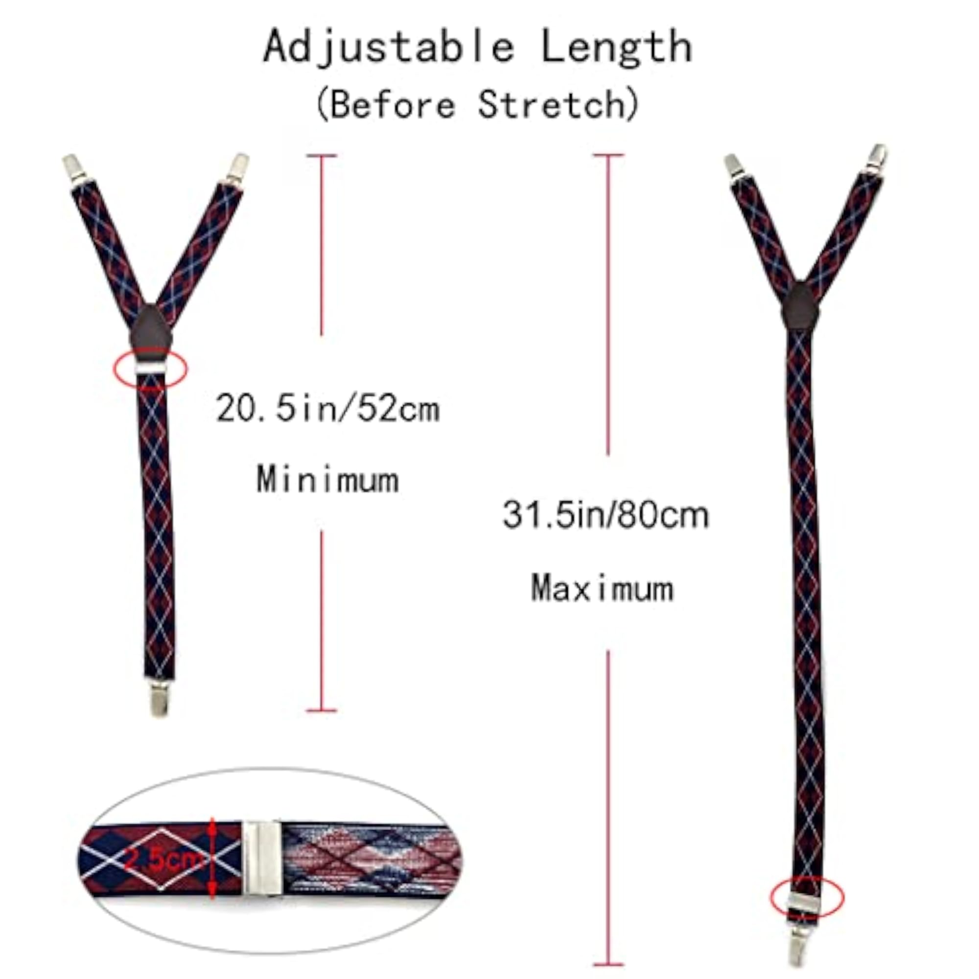 1 Pair Shirt Stays for Y-Shape Locking Clamps