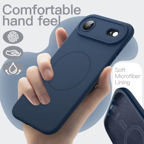 Image of JETech Magnetic Silicone Case for iPhone Air, Navy Blue