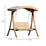 ALEOS Design Hollywoodschaukel Rio Lärchenholz Braun