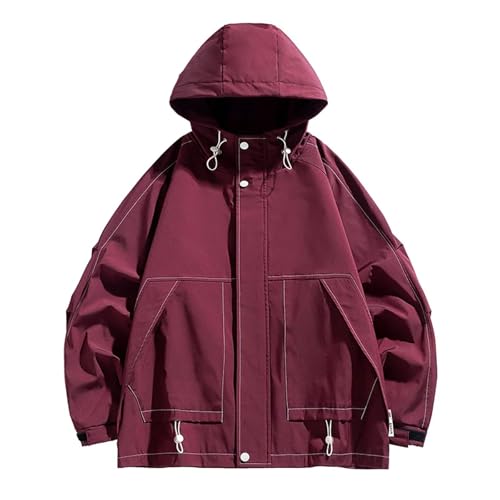 Veste imperméable coupe-vent à capuche pour homme veste de sport de montagne bicolore