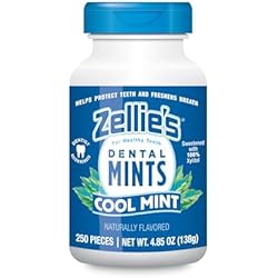 Zellie's | 100% Xylitol Cool Mint Breath Mints | No Aspartame, Gluten Free, Vegan & Kosher (250 Count - Pack of 1)