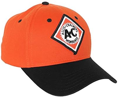 Allis Chalmers Hat, Vintage Milwaukee Logo, Orange and, Black, Size One Size