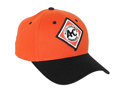 Allis Chalmers Hat, Vintage Milwaukee Logo, Orange and, Black, Size One Size
