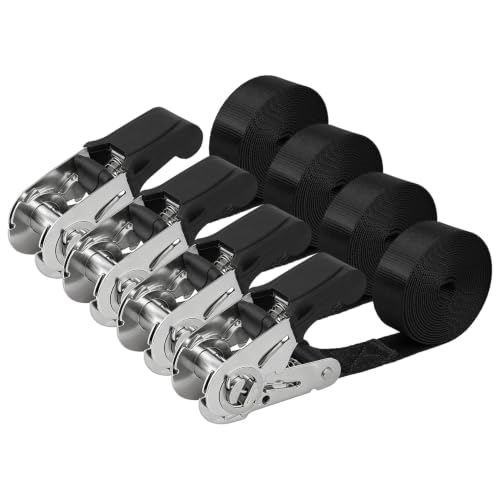 Ayaport Stainless Steel Endless Ratchet Straps, 8FT Cargo Tie Downs