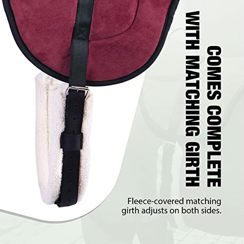 Image of Harrison Howard Equestrian Saddle Pad Horse Riding Pad Bareback Pad with Girth