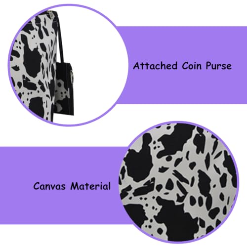 Image of NGIL Medium Top Zipper Closure Canvas Tote Bag with Attached Matching Coin Purse For Moms and Nurses