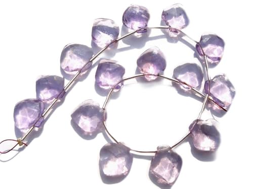 Améthyste légère A+ perles facettées en pomme pour bijoux haut de gamme