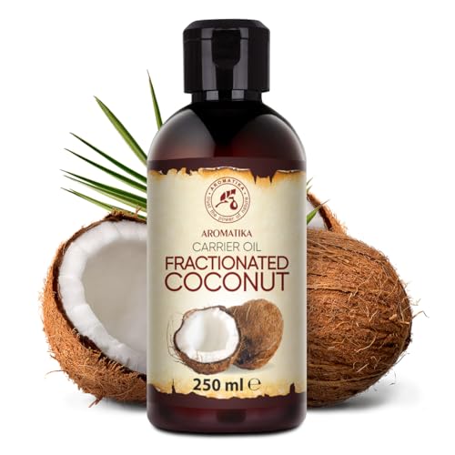 Fraktioniertes Kokosöl 250ml - Cocos Nucifera Oil - Reines & Natürliches Coconut Öl - Basisöl - Geruchlos - Cocosöl für Gesicht - Körperpflege - Hautpflege - Haare - Massage - Kosmetik