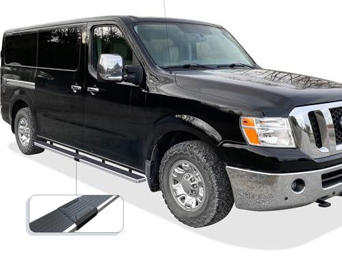 Estribos Tuxtreme 5 pulgadas Acero Inox Nissan NV 2012-2021 miniatura 2