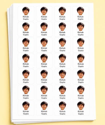 Image of UV DTF Sticker Set - Animals Theme Sticker Labels - Pack of 31 Premium Glossy Waterproof Stickers | Raised Embossed Finish | for Phone, Laptop, Bottle, Lunch Box (Face Sticker)