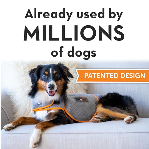 Thundershirt Dogs Clothing Thundershirt Dog Anxiety Jacket, Platinum, XXL US