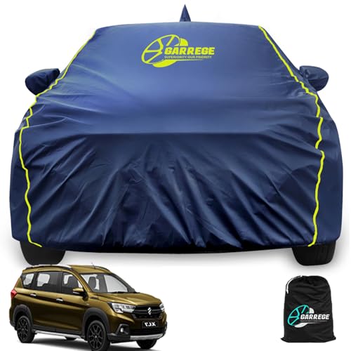 Image of Waterproof Car Body Cover for Maruti Suzuki XL7 100% All Weather Proof with Mirror & Antenna Packet & Full Bottom Elistic, Triple Stitching with 100% Nail Proof Cover Navy Blue