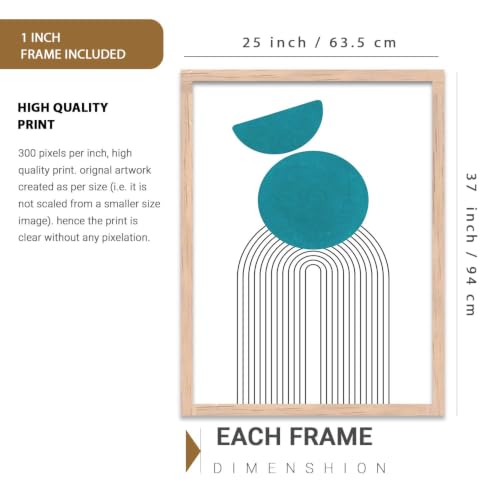 Image of kotart Contemporary Painting for Wall Decoration - Modern Art Wall Decor Framed Painting for Living Room Bedroom - Framed Posters /Paintings with Frame Set of 3 (Art 8)