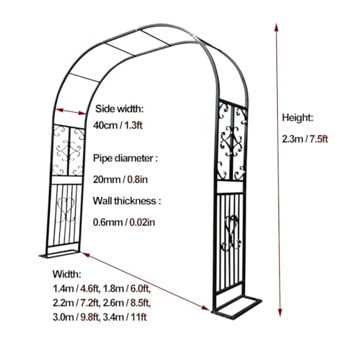 Arche de jardin robuste à assemblage facile en métal blanc modulable