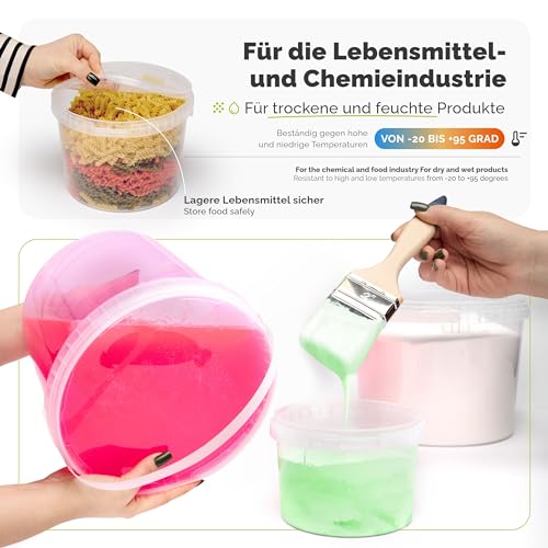 Garronda Eimer mit Deckel 5 L für die Lagerung von Lebensmittel- und Chemischen Produkten 1 Stück Transparent GD-0072