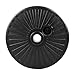 Roixeeds 50LBS Round Umbrella Base Water Filled with Steel Umbrella Holder, Heavy Duty Fillable Umbrella Base Stand for Outdoor, Patio, Lawn, Garden (Black) (Stripes)