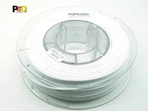 POPESQ® 330 g x Premium Filamento 3D Impresora PET-G 1.75mm Blanco / 330 g x Premium Filamento 3D Impresora PET-G 1.75mm Blanco #A2374