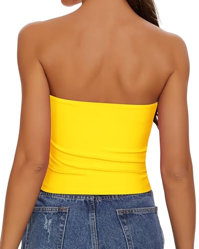 Image of Summer Tube Tops Basic Crop Tops for Women Strapless Tank Casual Tunics Sexy Short Shirts 2026