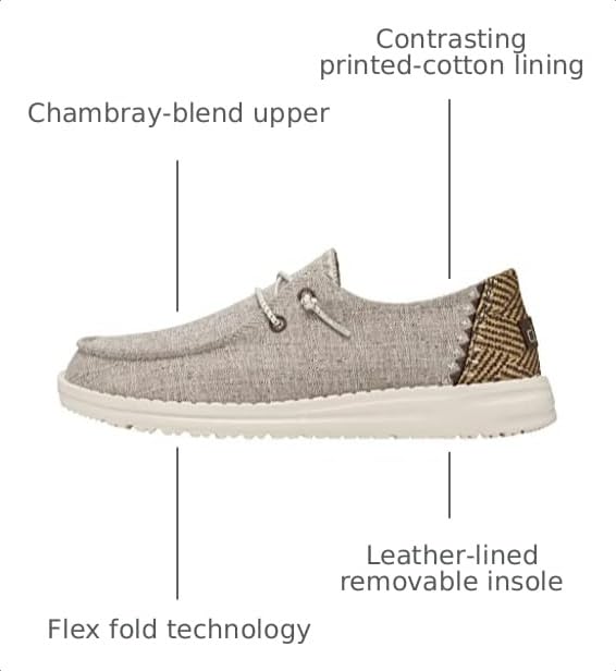 Image of HEYDUDE Women's Wendy Chambray | Women's Shoes | Women's Lace Up Loafers | Comfortable & Light-Weight