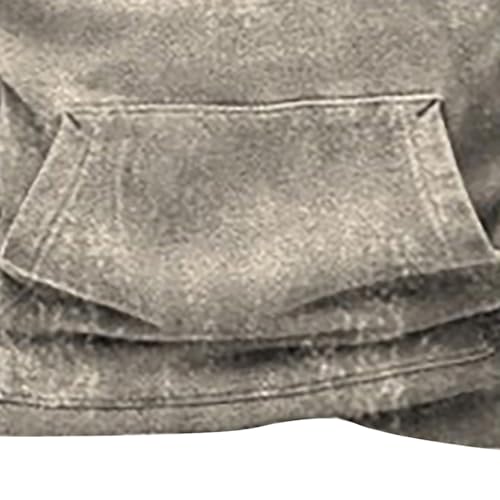 Sudadera manga larga con capucha estampada 3D jersey informal de entretiempo moda hombre gris 5