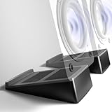VIVO Medium 5 x 8 inch Desktop Speaker Stands, Desk Studio Wedge with 15° Tilt Design, Audio Stand Riser for...