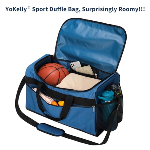 Image of 20 inch Gym Bag for Men, Royal Blue | 40L Capacity, Sport Duffle Bag, Weekender Duffel Bag, Travel